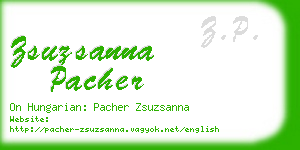 zsuzsanna pacher business card